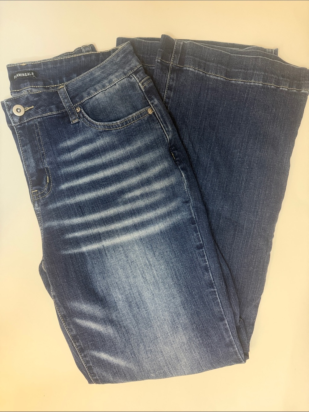 Women's Straight Leg Jeans in Dark Blue Wash….90’s Vintage Wash